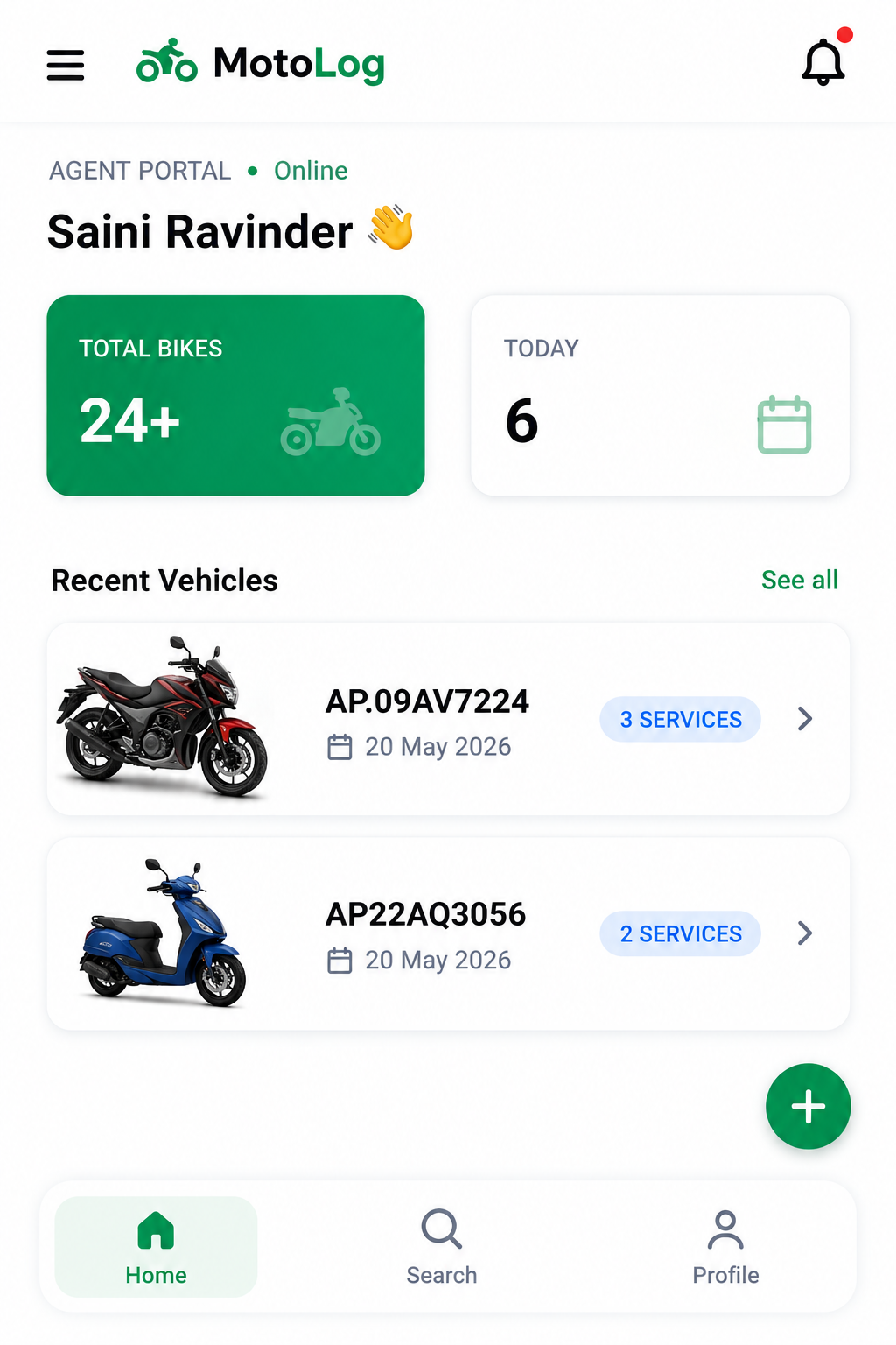 MotoLog Dashboard